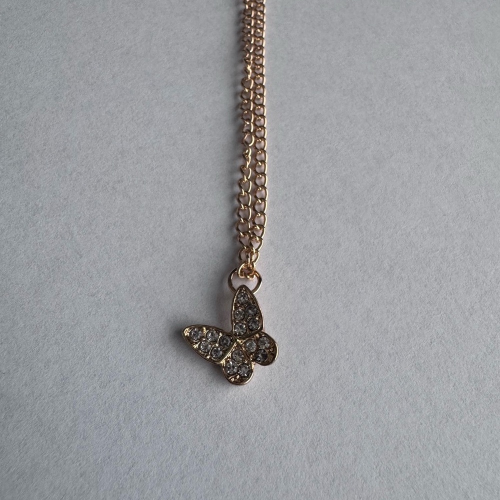 Gold Butterfly Pendant Necklace